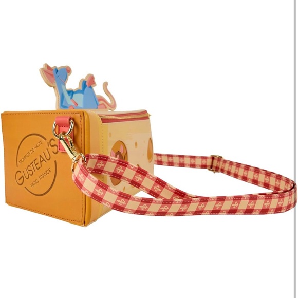 Loungefly Disney Pixar Cheese Wedge Ratatouille Crossbody Purse - Picture 2 of 7